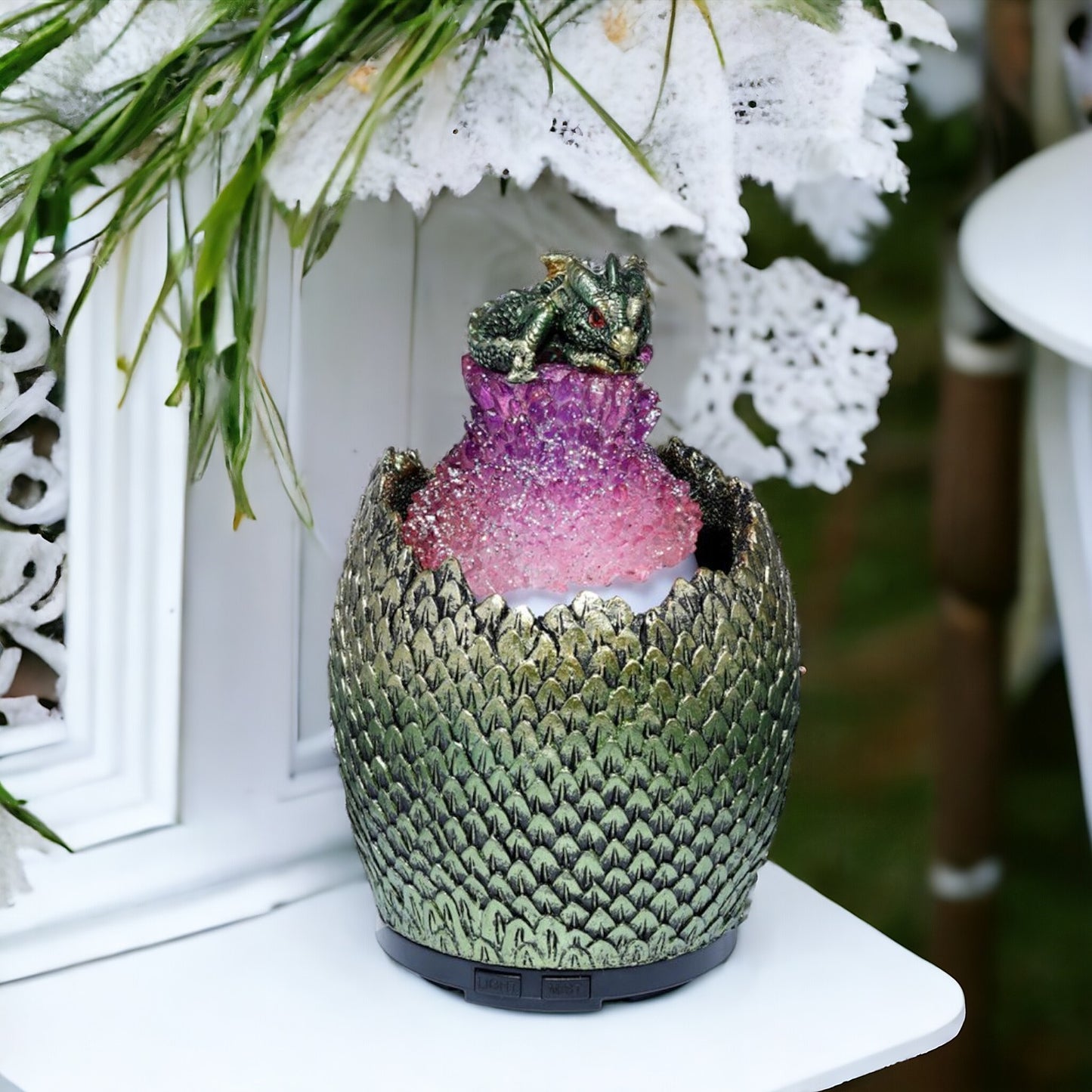 Aroma Diffuser LED USB Misting Humidifier Baby Dragon Crystal Egg