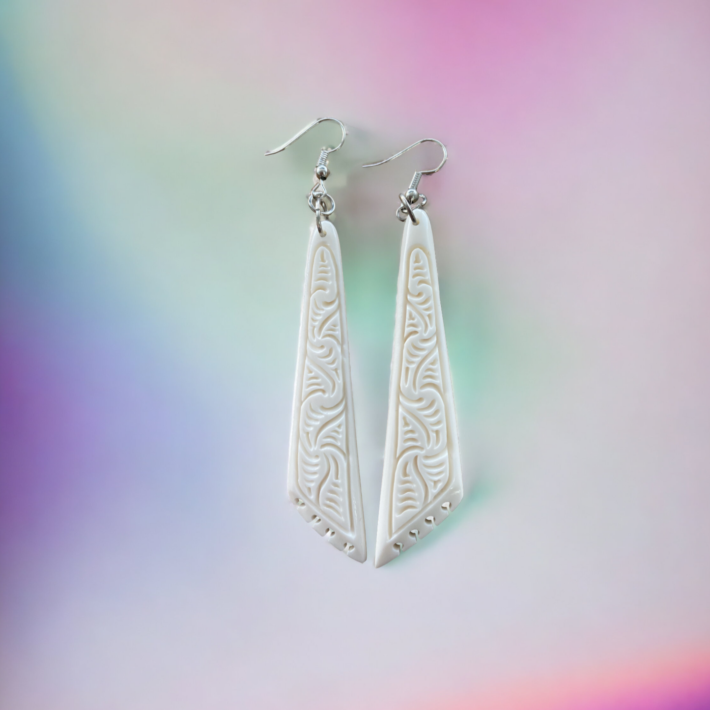 Bone Drop Earrings with Detail