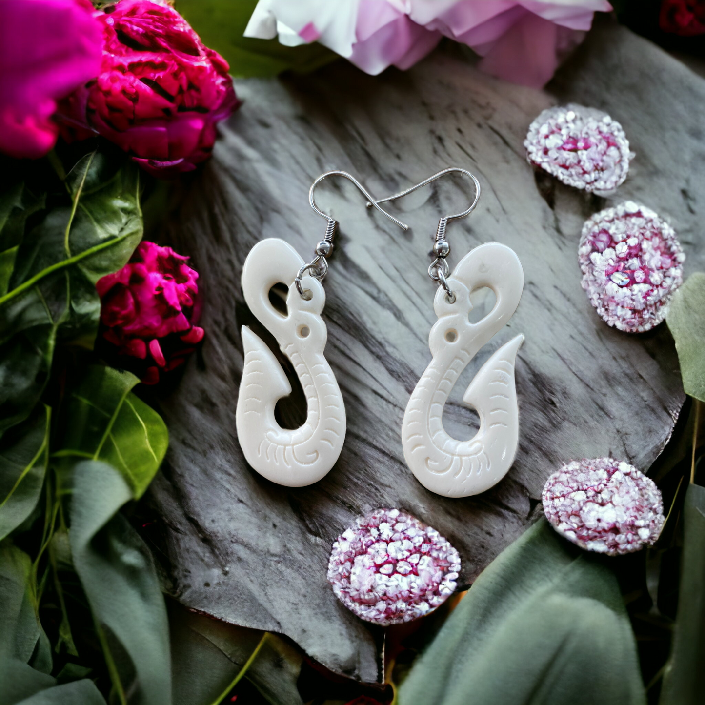 Bone Manaia Earrings
