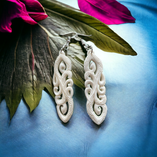 Bone Multi Koru Earrings