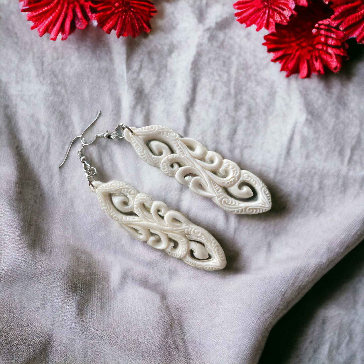 Bone Multi Koru Earrings