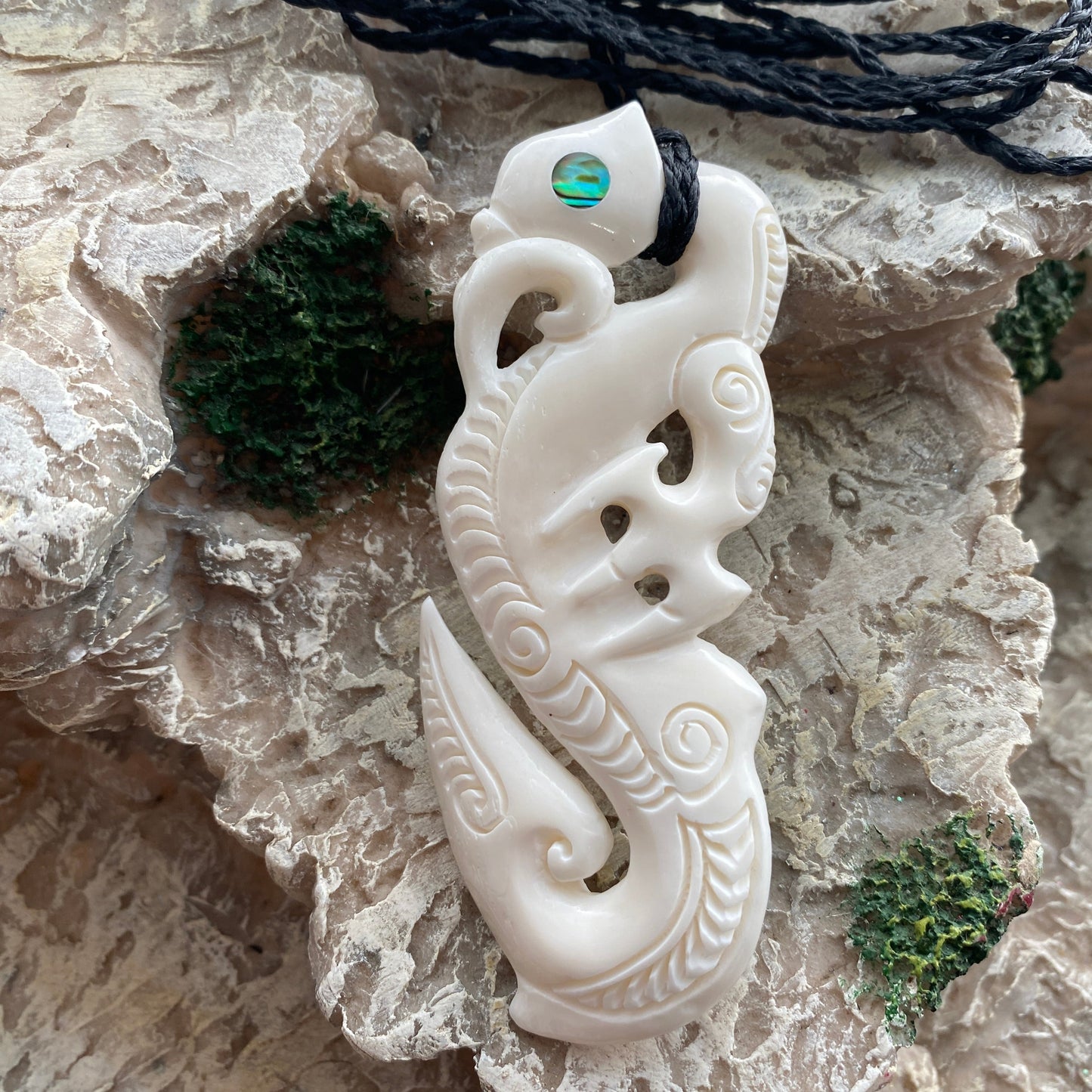 Bone Manaia Hook Pendant