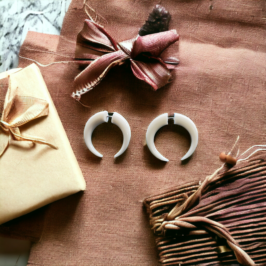 Bone Ox-Horn Earrings