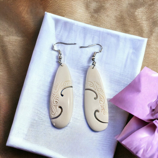 Bone Roimata (Drop) Earrings