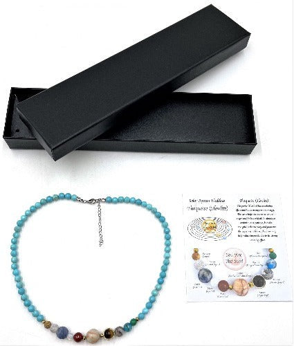 Solar System Necklace Turquoise Howlite