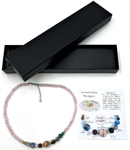 Solar System Necklace American Rose Quartz
