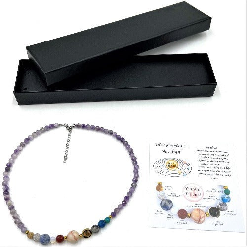Solar System Necklace Amethyst