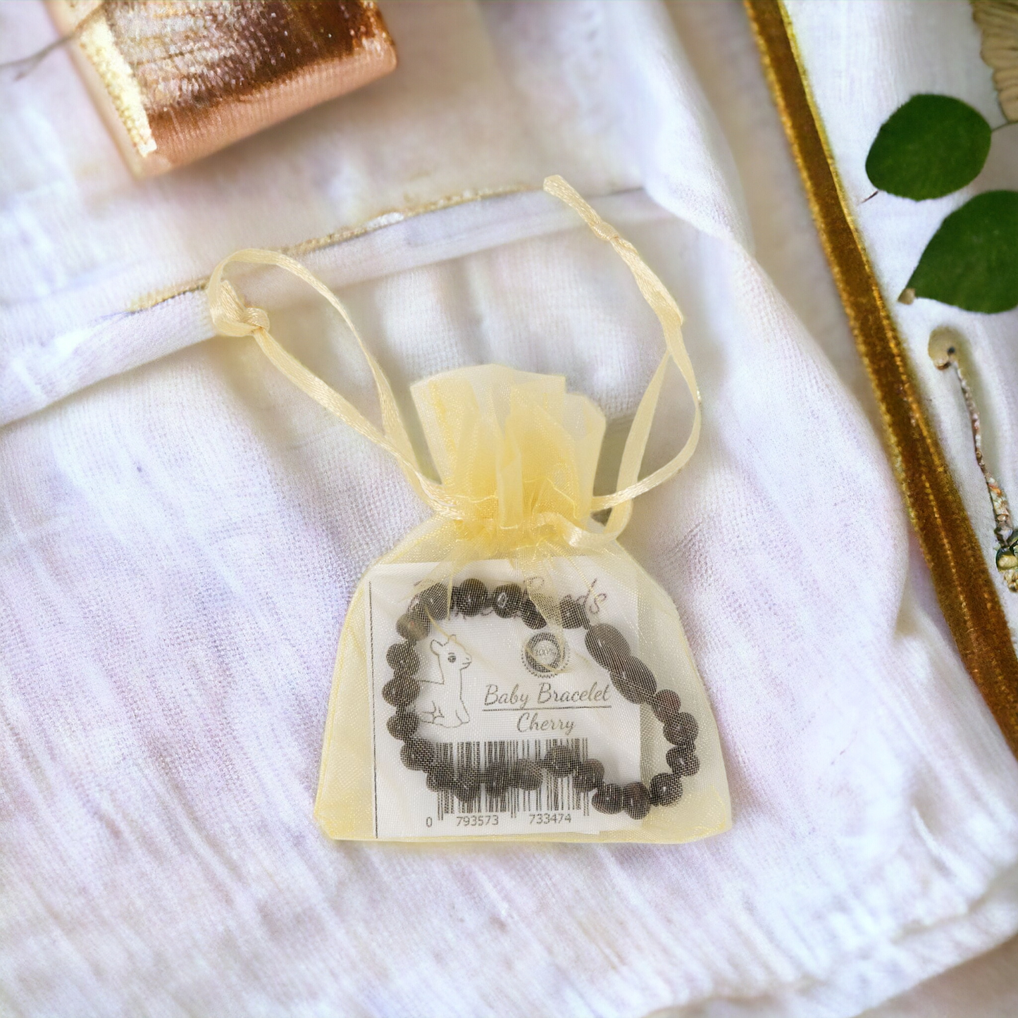 Binnie Beads Baby Amber Bracelet - Cherry