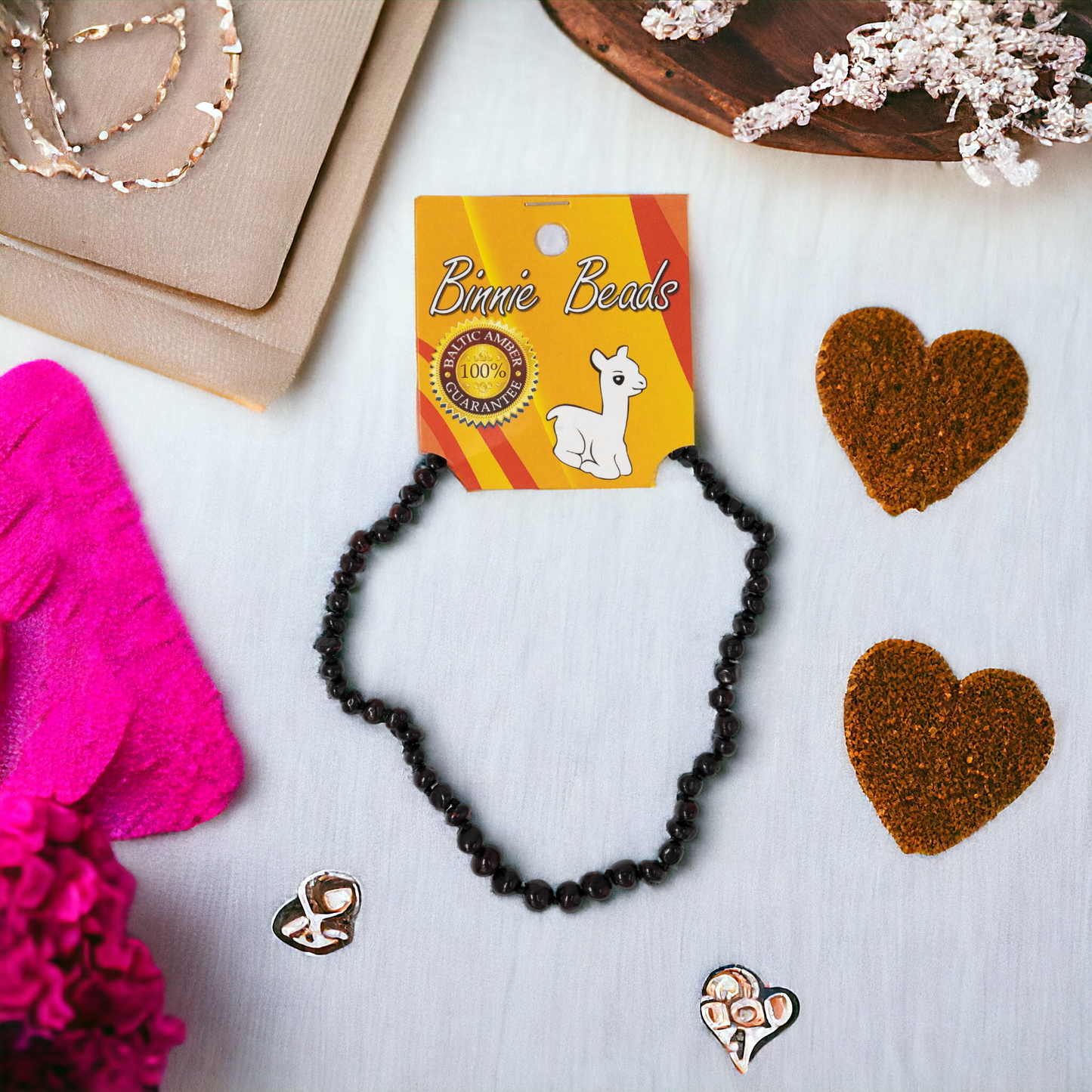 Binnie Beads Baby Amber Necklace