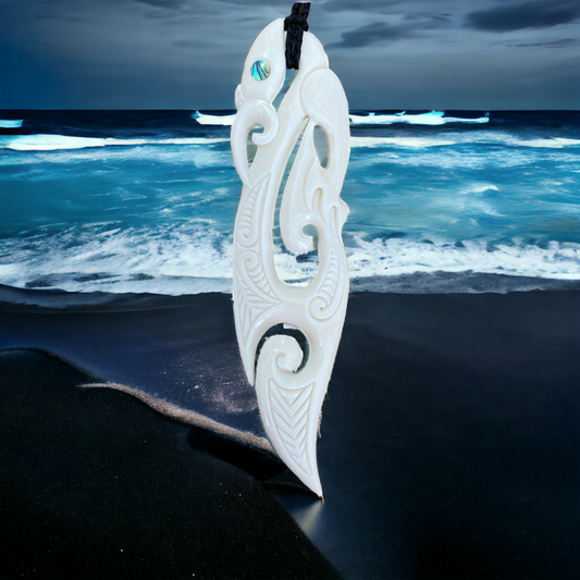 Bone Manaia Hook Pendant