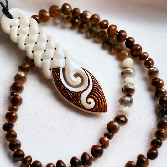 Bone Multi Pikorua (Twist ) Pendant