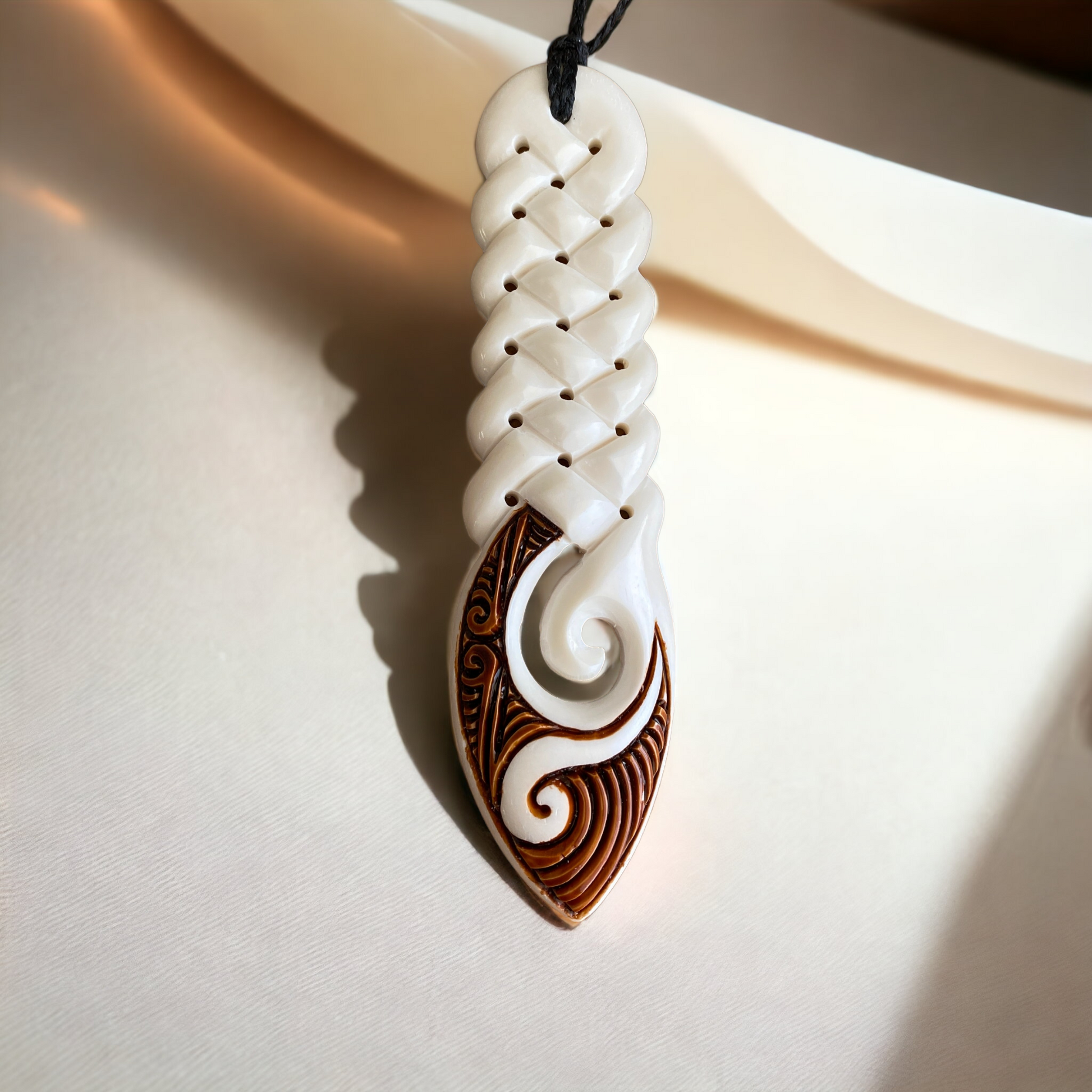 Bone Multi Pikorua (Twist ) Pendant