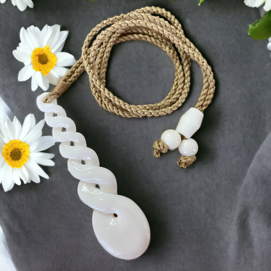 Bone pikorua pendant