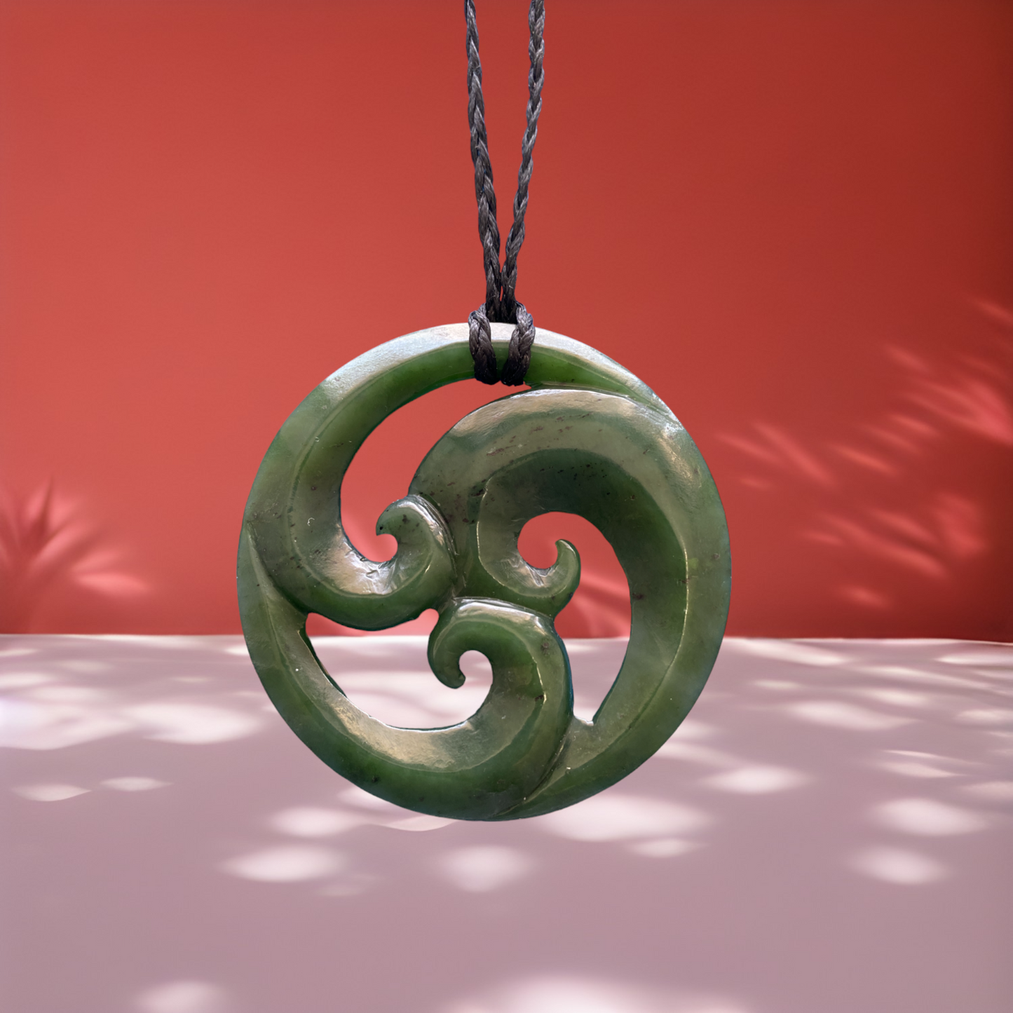 Greenstone Closed Triple Koru Pendant