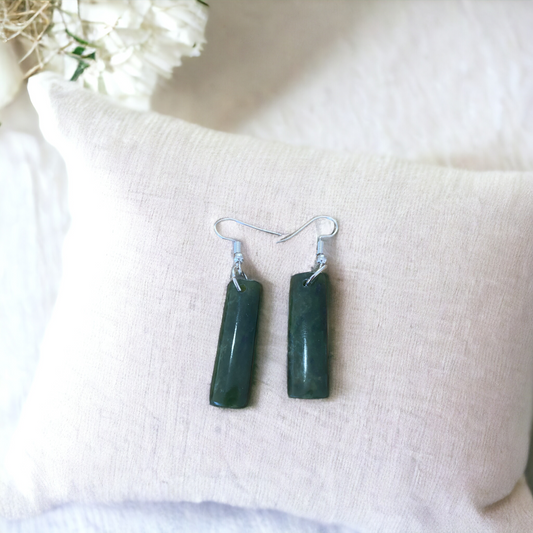 Greenstone Pounamu Toki Earrings