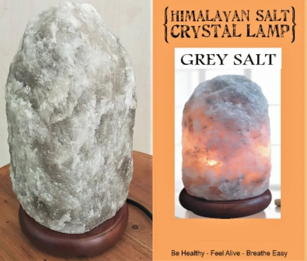 Genuine Himalayan Salt Lamp Rare Grey Gift Idea Gizzy Gifts