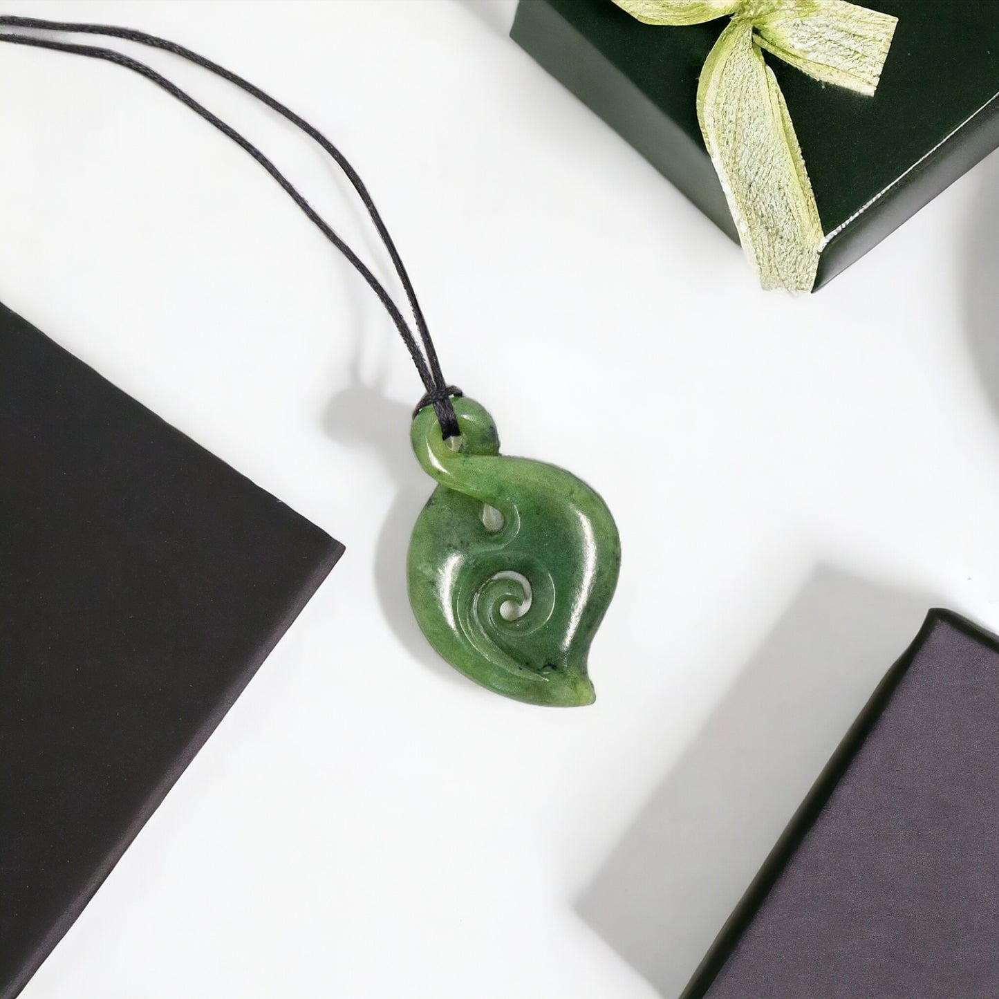 Greenstone / Pounamu Koru-Pikorua Pendant