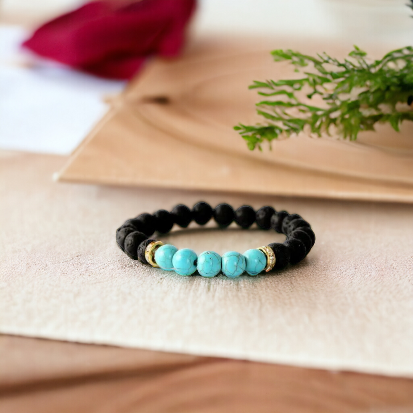 Nudi Point Turquoise Lava Stone Bracelet