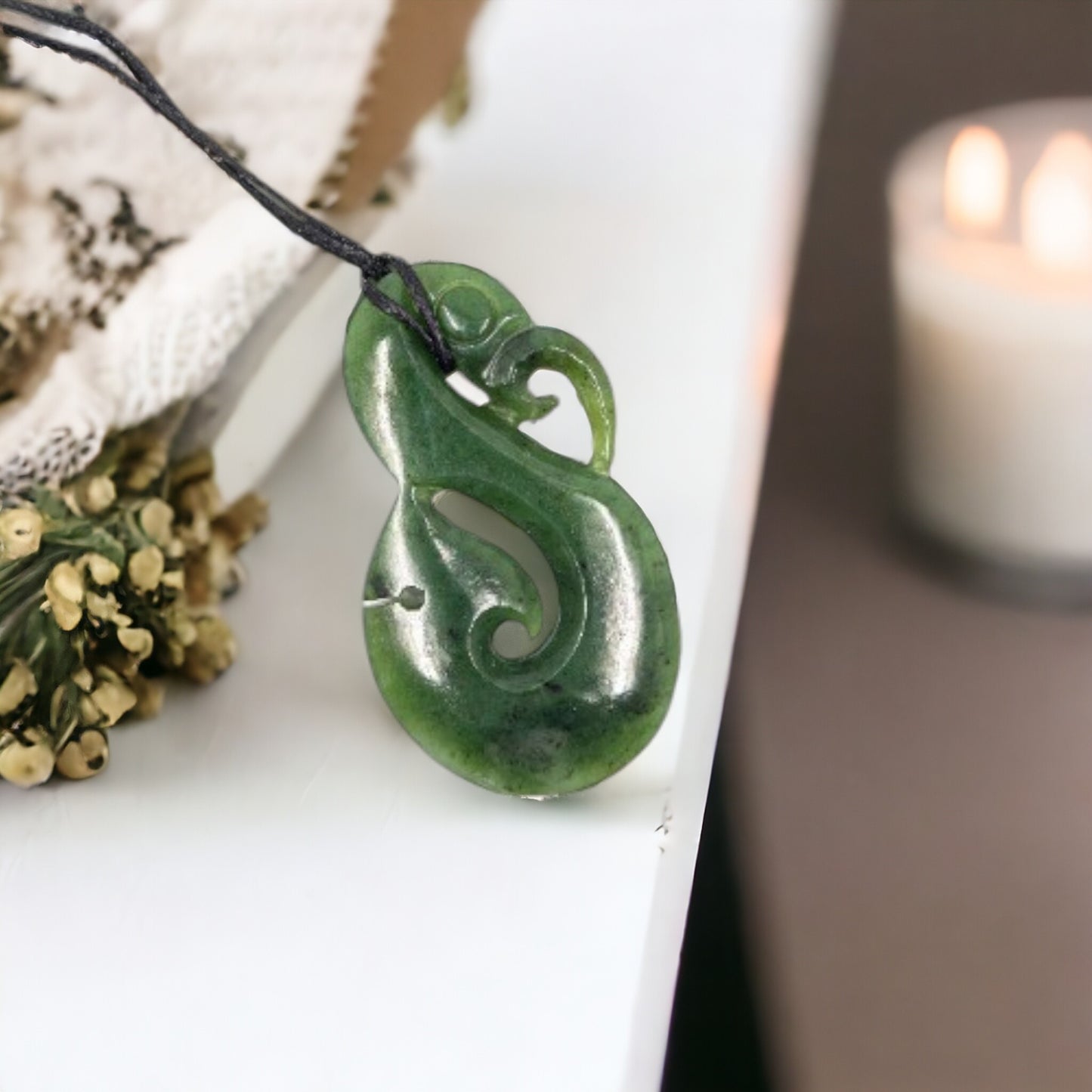Greenstone / Pounamu Manaia Hei Matau Pendant 45mm (HPN900)