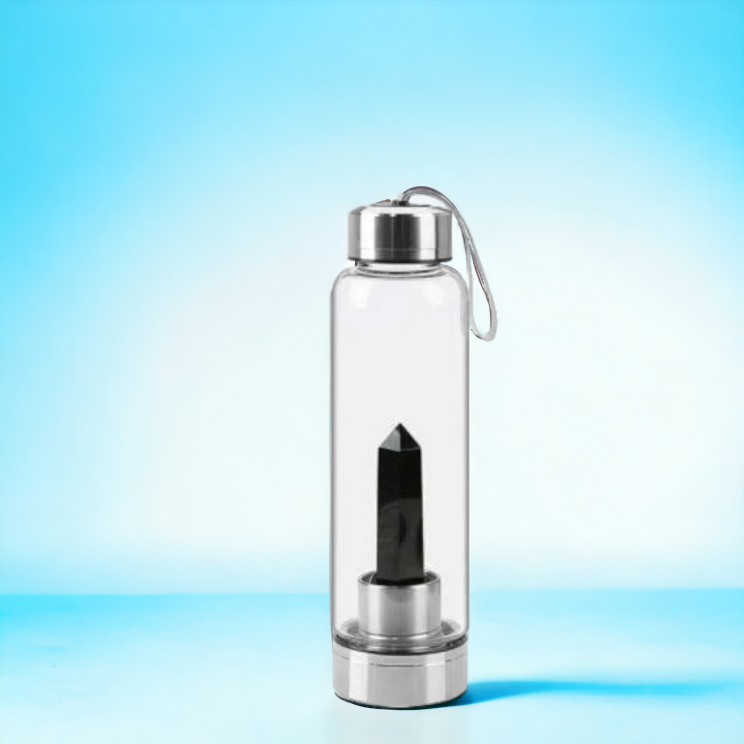 Crystal Point Water Bottle - Obsidian