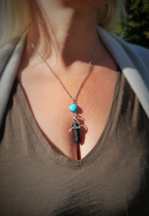 Nudi Point Turquoise Lava Stone Pendant