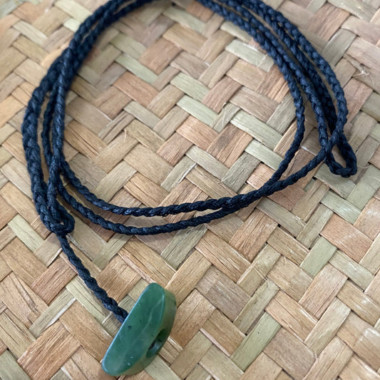 Braided Pendant Cord with Greenstone Toggle