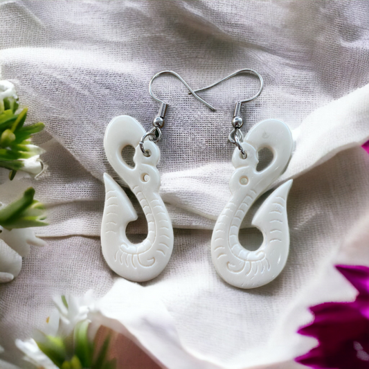 Bone Manaia Earrings 