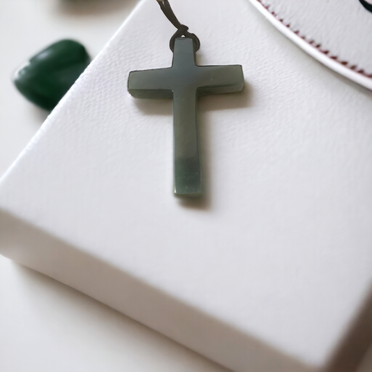 Greenstone Cross Pendant