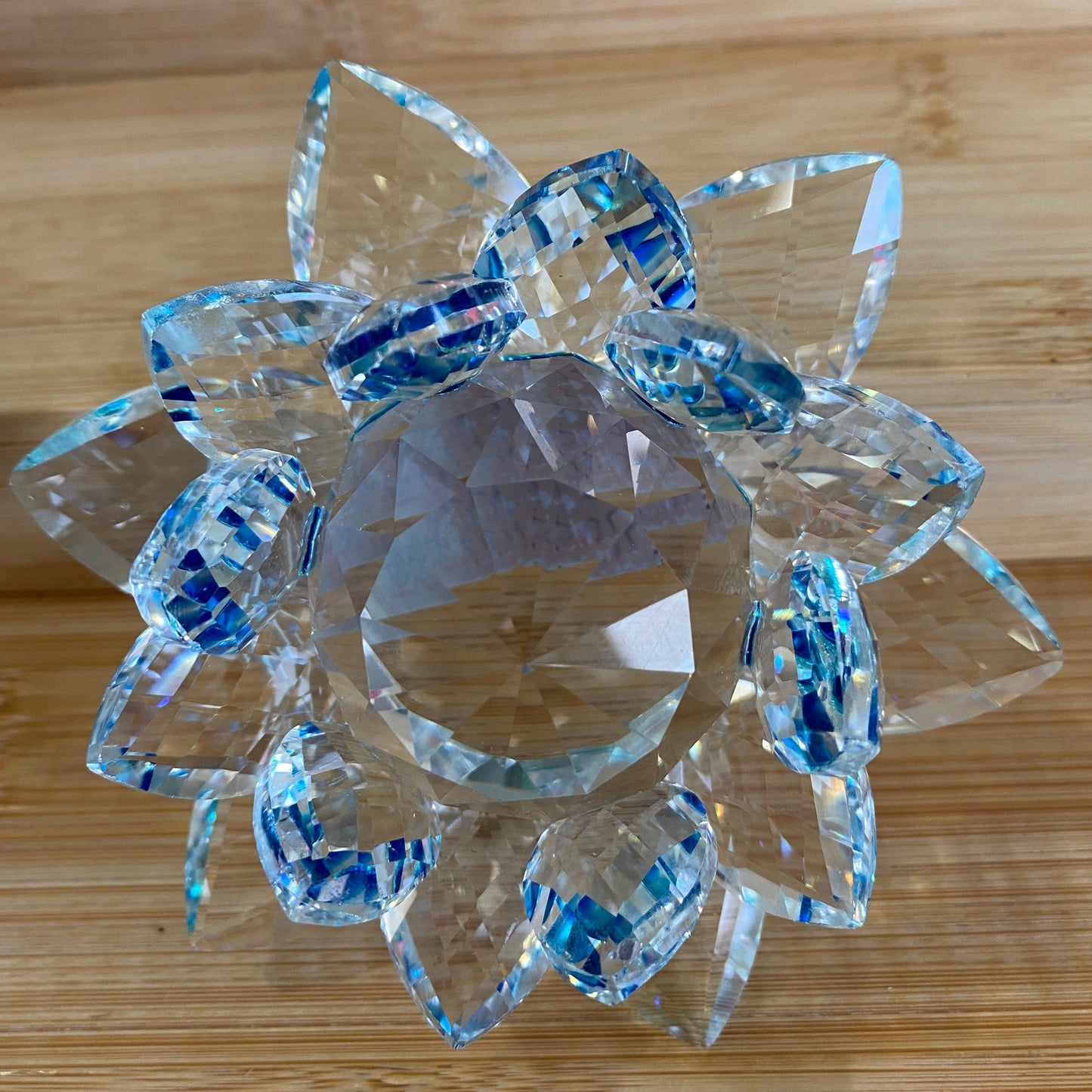 Feng Shui Crystal Lotus Flower - Blue