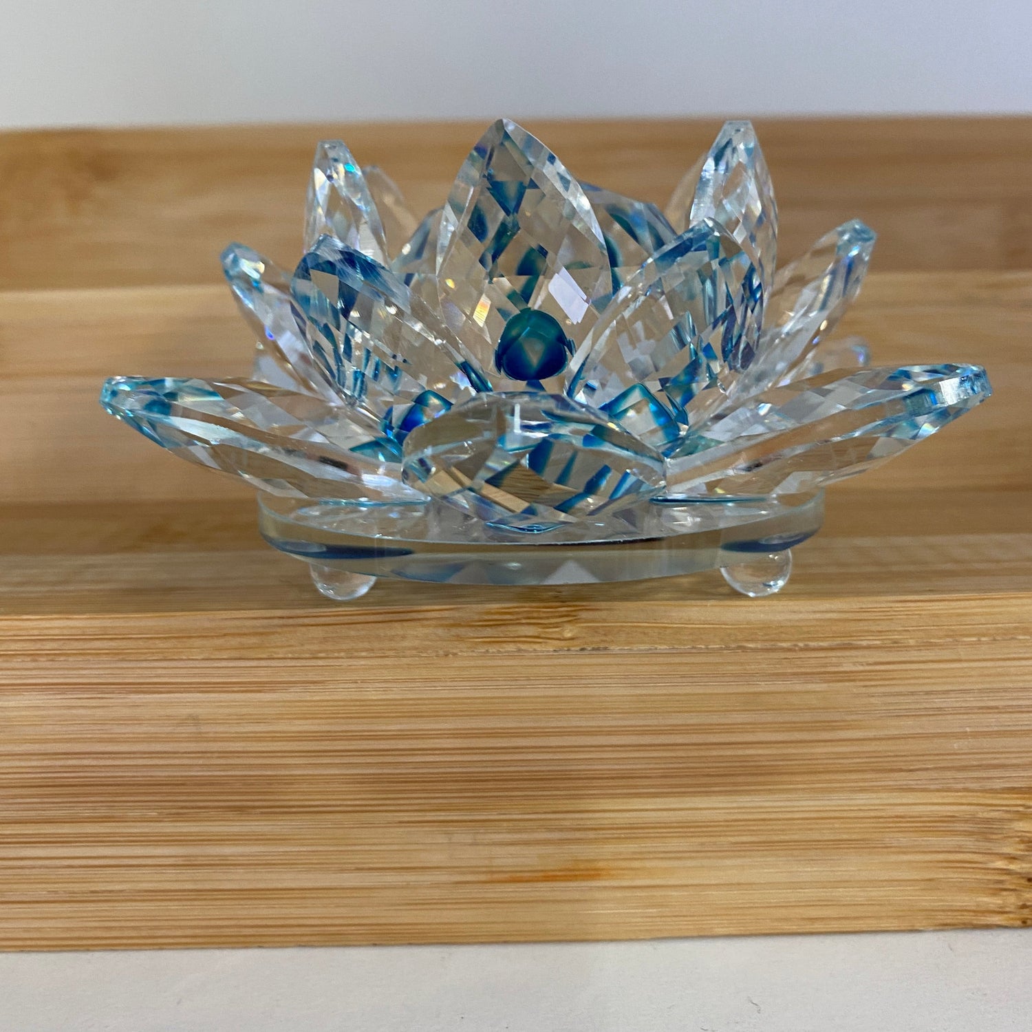 Feng Shui Crystal Lotus Flower - Blue