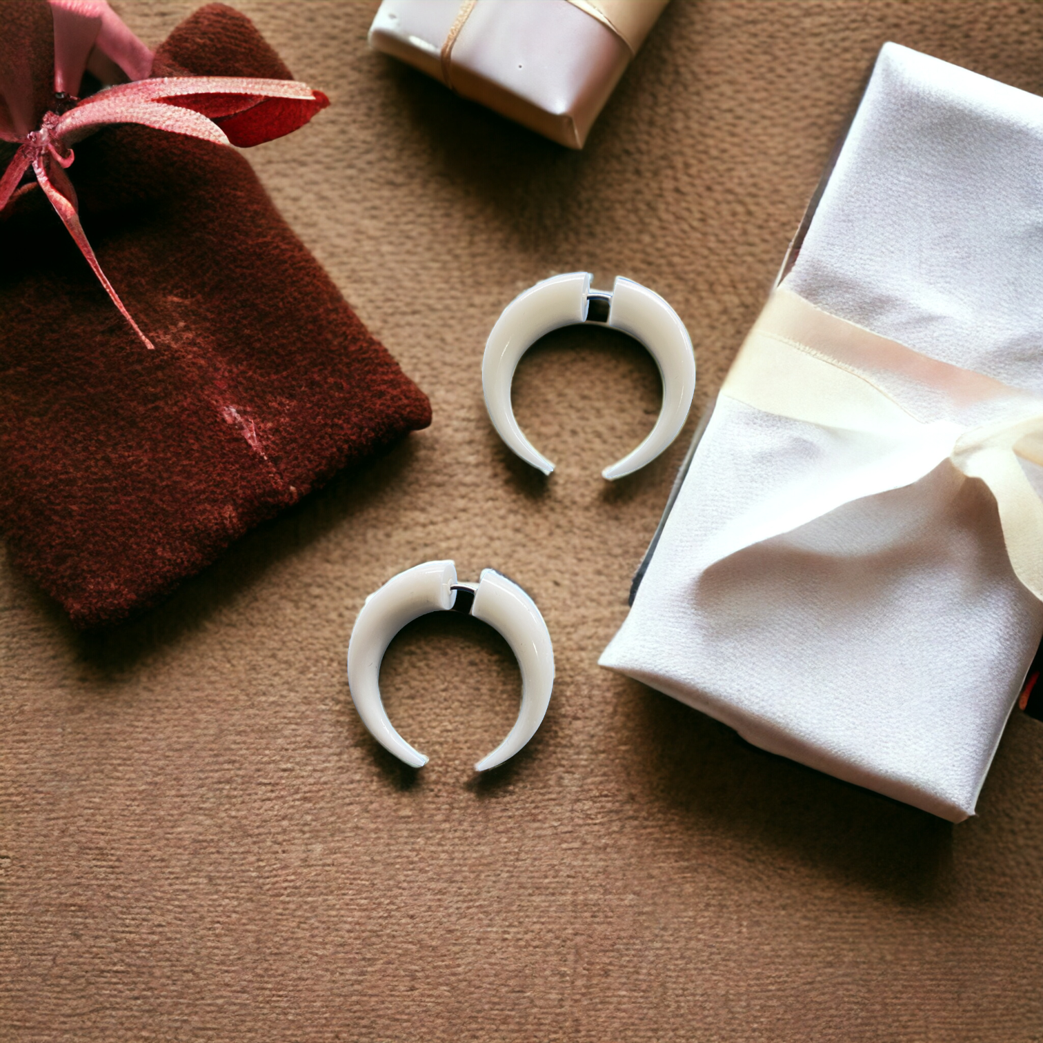 Bone Ox-Horn Earrings