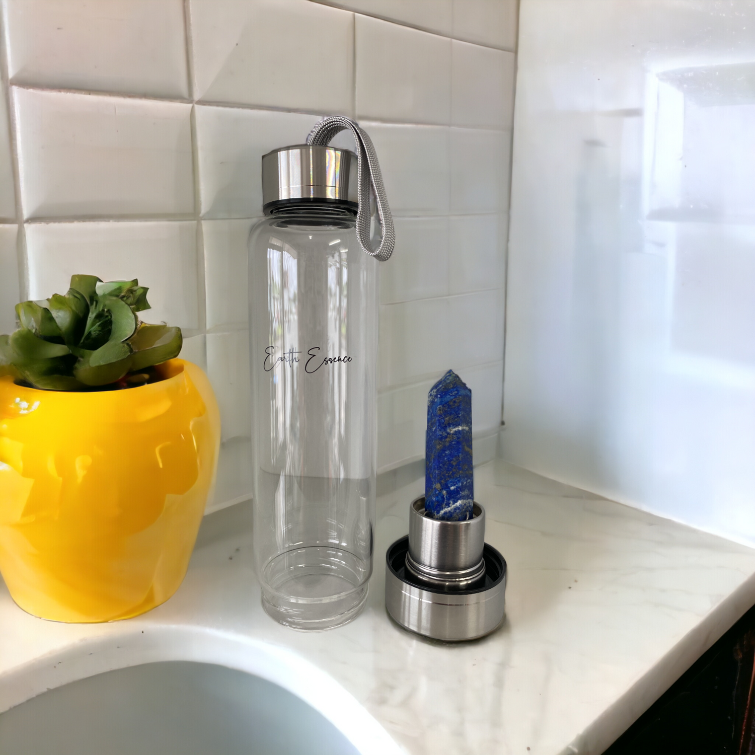 Crystal Point Water Bottle - Lapis