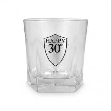 30th whiskey glass