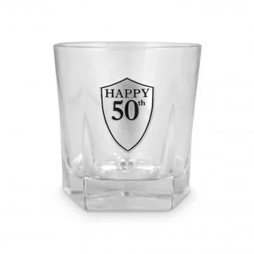 50th whiskey glass