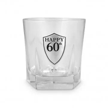60th whiskey glass