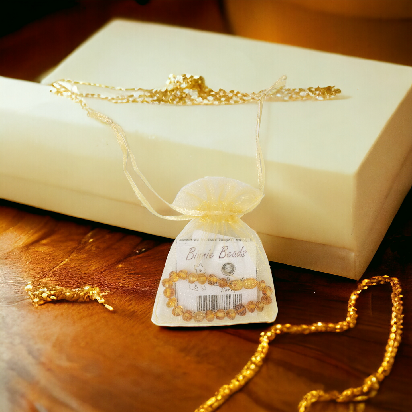 Binnie Beads Baby Amber Bracelet - Honey