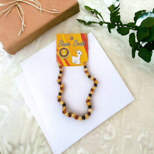 Binnie Beads Baby Amber Necklace - Multimix