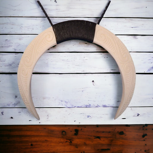 Bone Tusk Arc Pendant