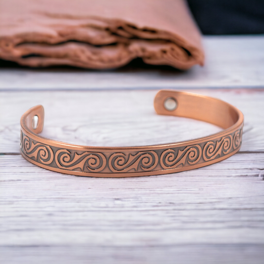 Kia Ora Copper Magnetic Bracelet - Koru