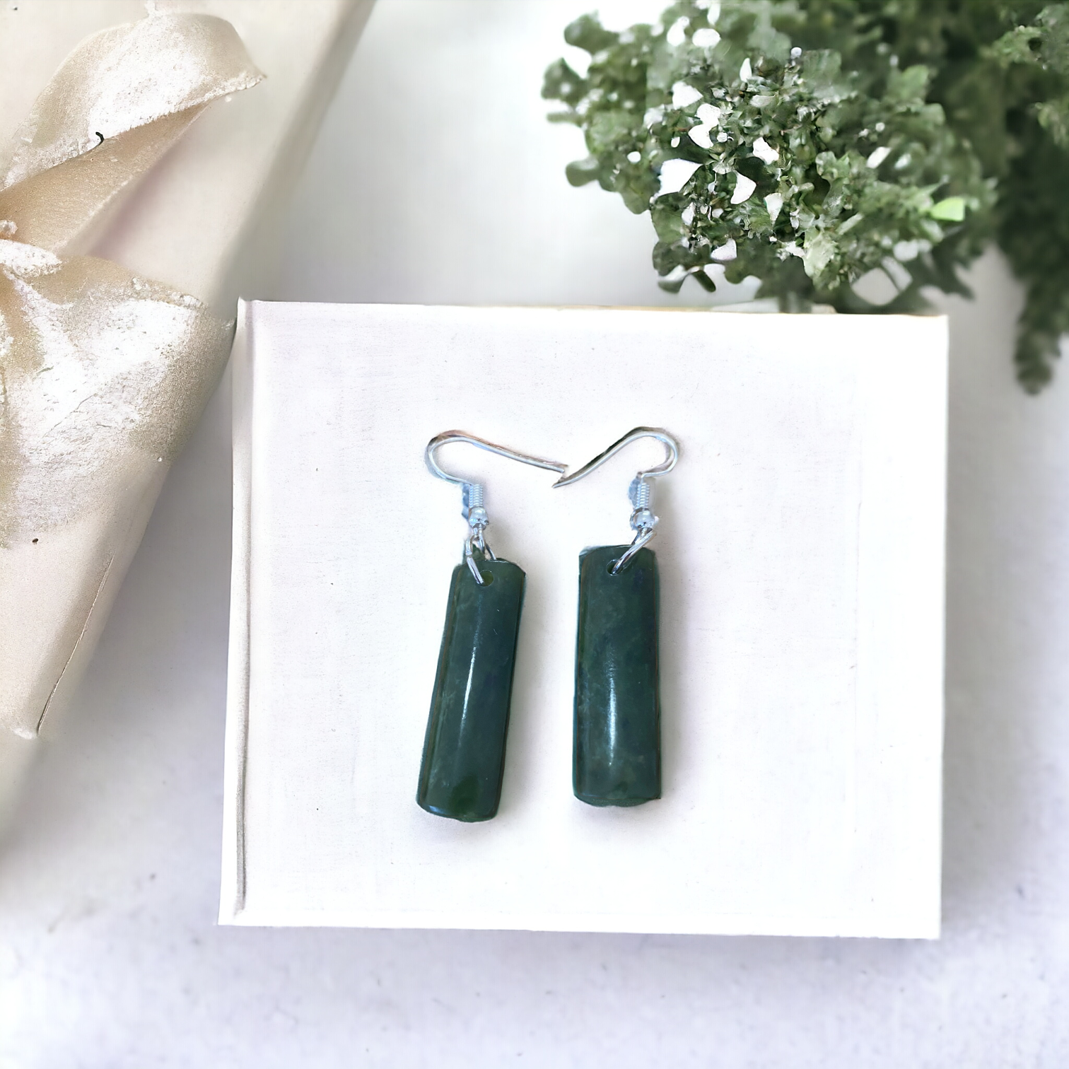 Greenstone Pounamu Toki Earrings