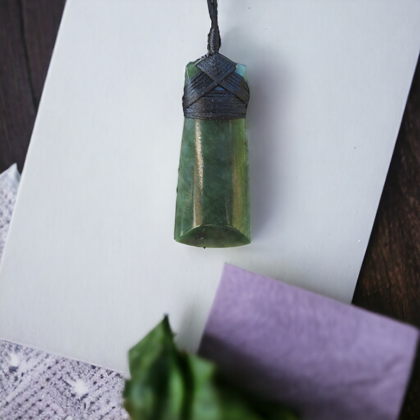 NZ Greenstone (Pounamu) Toki-Adze Pendant