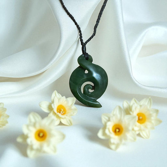 NZ Pounamu (Greenstone) Koru-Pikorua Pendant