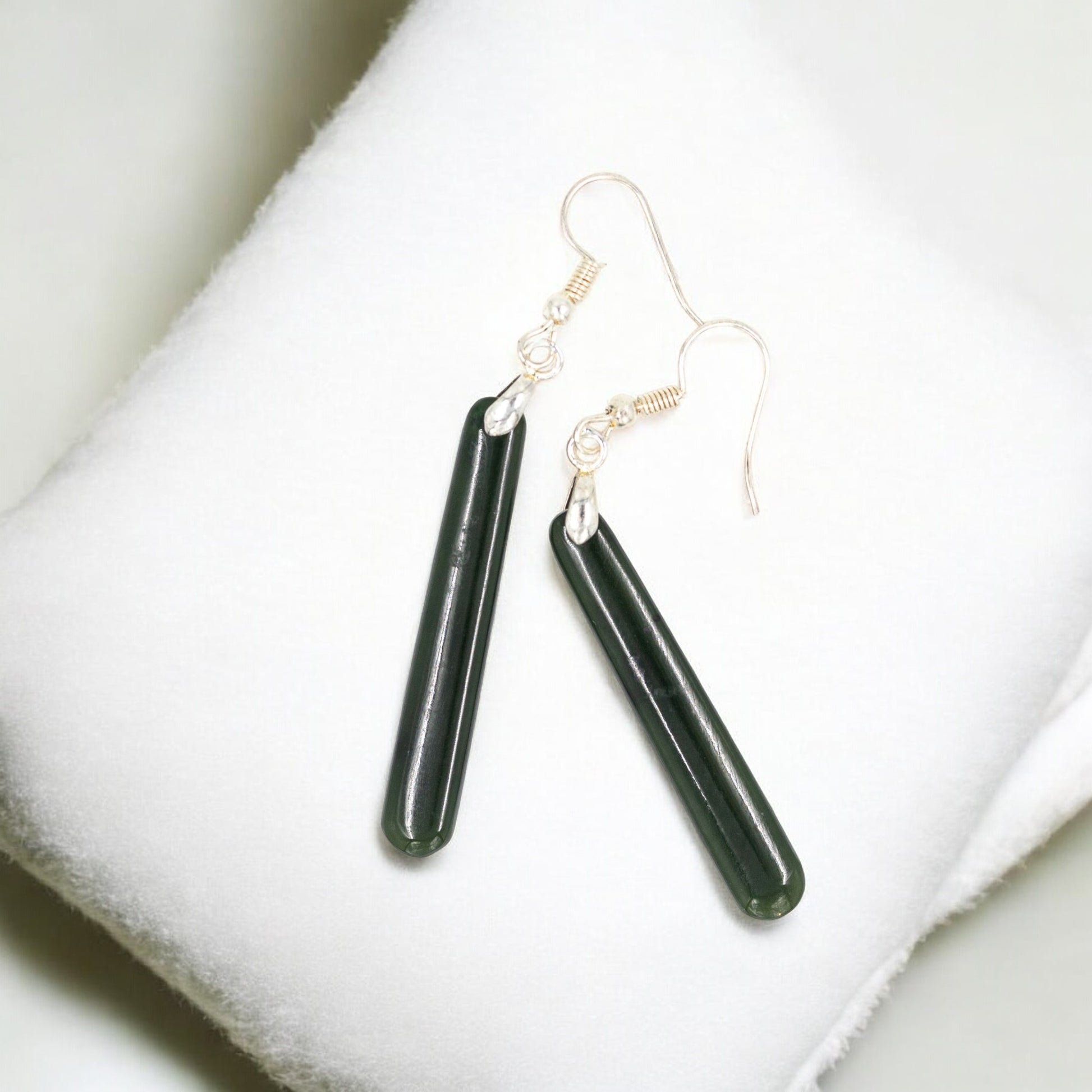 Pounamu / Greenstone Pole Earrings