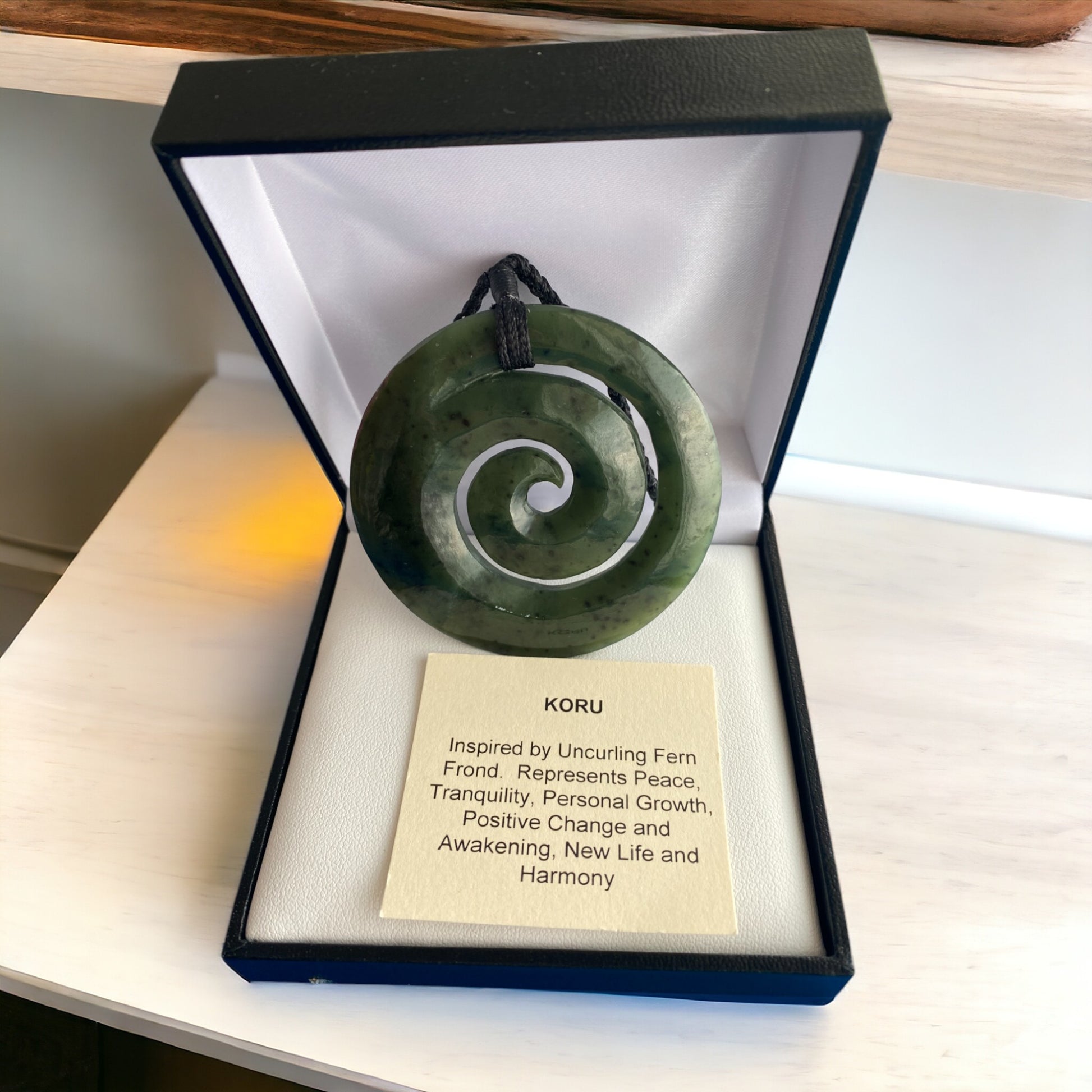 NZ Greenstone (Pounamu) Closed Koru Pendant Gizzy Gifts and More