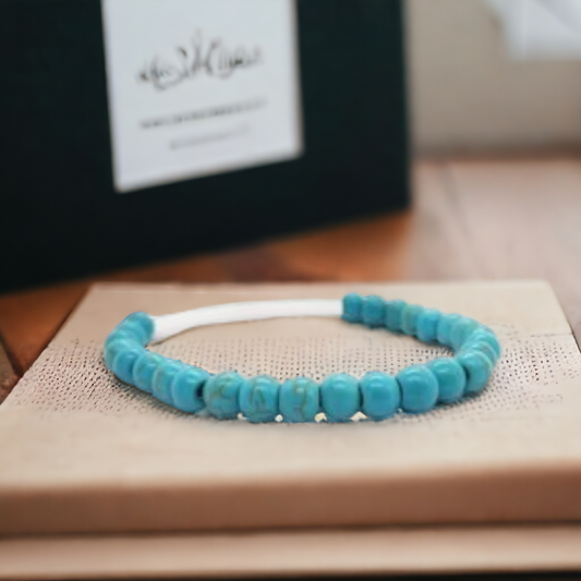 Little Taonga Gemstone Bracelet Turquoise  – Forever Whanau
