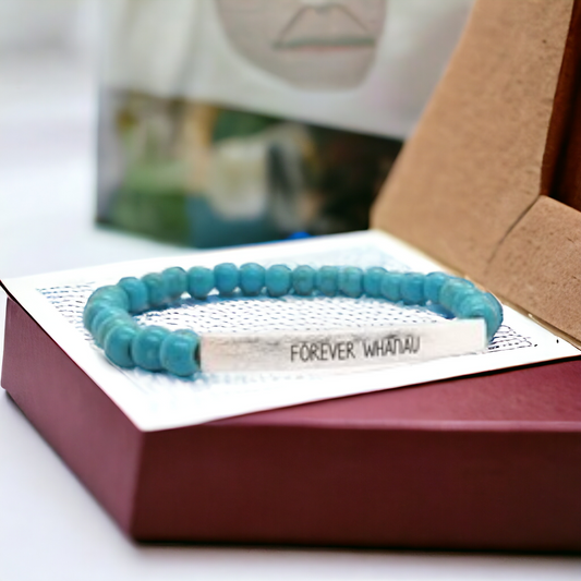 Little Taonga Gemstone Bracelet Turquoise  – Forever Whanau