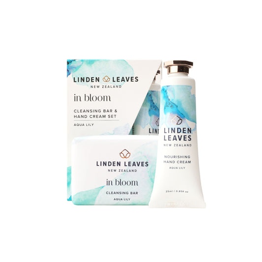 Linden Leaves Aqua Lily Cleansing Bar & Hand Cream Set