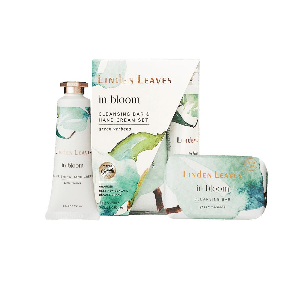 Linden Leaves Green Verbena Cleansing Bar & Hand Cream Set