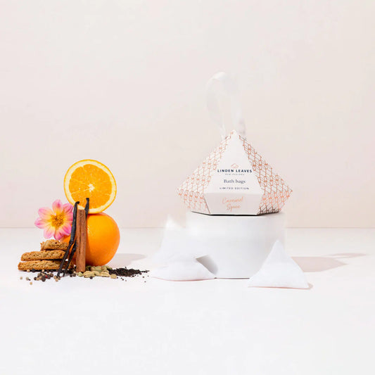Linden Leaves Bath Bags - Caramel Spice  (Limited Edition)